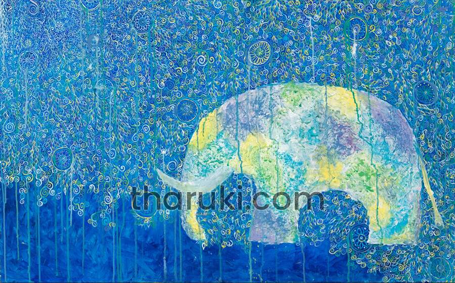The Blue Elephant, Acrylic on canvas · from Complementary