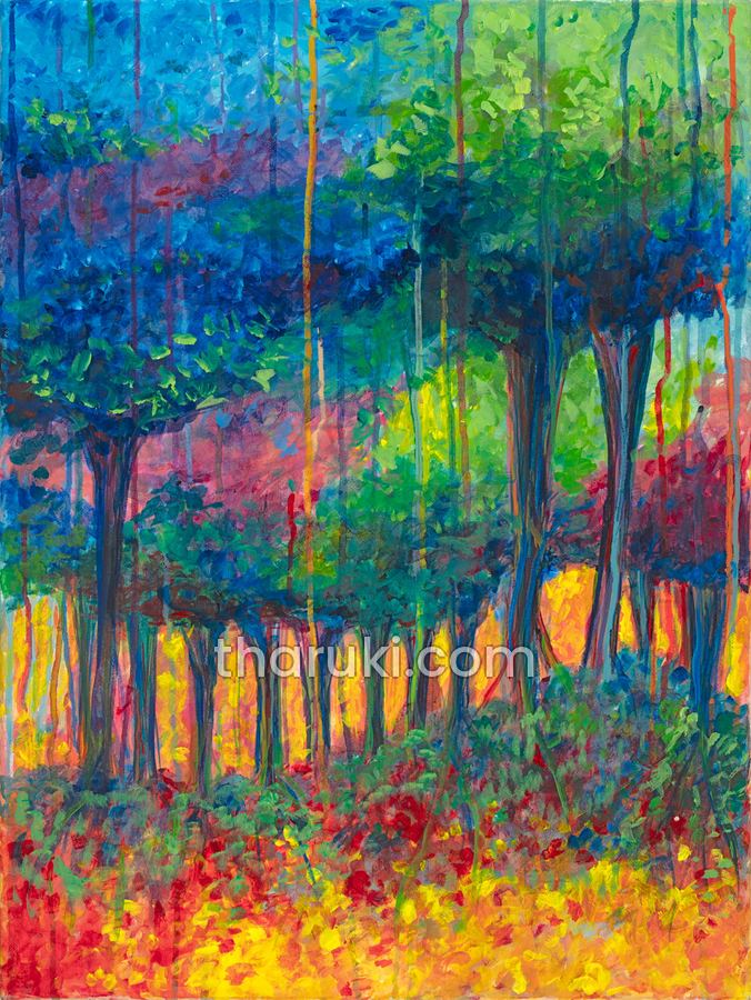 Into the Forest, Acrylic on canvas · 24 × 18 in · 2024
