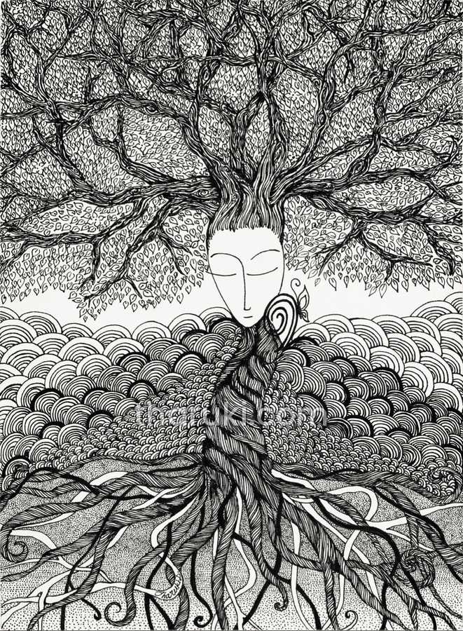Tree of Life, Ink on paper · 6 × 8 in · 2023
