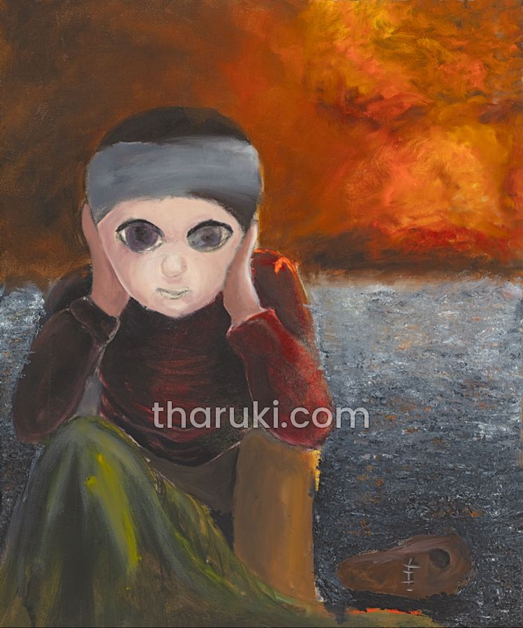 When Will It End?, Oil on canvas · 18 × 14 in · from On War